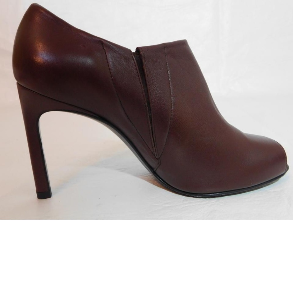 Stuart Weitzman Open Toe Leather Ankle Boot - image 6